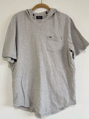 Buffalo David Bitton Heather Gray Short-Sleeve Hooded Pocket Tee size XL